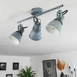 Lampes Industrielles-hofstein Plafonnier Susu Gris, 3 lumières