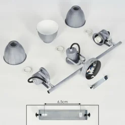 Lampes Industrielles-hofstein Plafonnier Susu Gris, 3 lumières