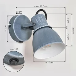 hofstein Plafonnier Susus Gris, 1 lumière