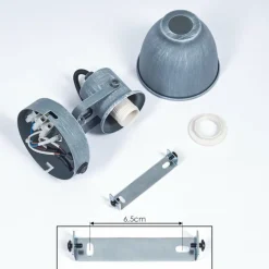 hofstein Plafonnier Susus Gris, 1 lumière