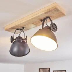 Lampes Industrielles-hofstein Plafonnier Svanfolk Bleu, Brun, Gris, Blanc, 2 lumières