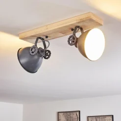 Lampes Industrielles-hofstein Plafonnier Svanfolk Bleu, Brun, Gris, Blanc, 2 lumières