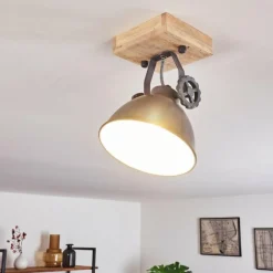 Lampes Industrielles-hofstein Plafonnier Svanfolk Bleu, Brun, Gris, Blanc, 1 lumière