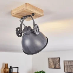 Lampes Industrielles-hofstein Plafonnier Svanfolk Bleu, Brun, Gris, Blanc, 1 lumière