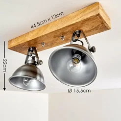 Lampes En Bois-hofstein Plafonnier Svanfolk Bois clair, 2 lumières