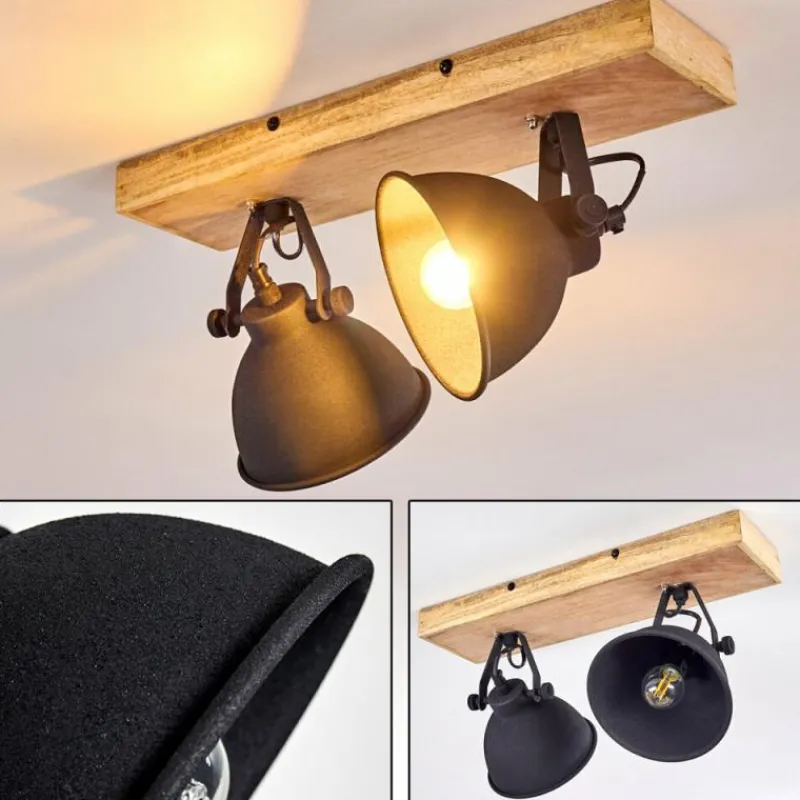 hofstein Plafonnier Svanfolk Bois clair, 2 lumières