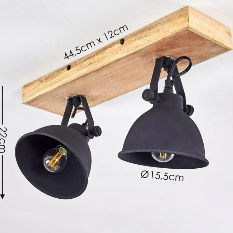 hofstein Plafonnier Svanfolk Bois clair, 2 lumières