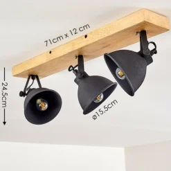 hofstein Plafonnier Svanfolk Bois clair, 3 lumières