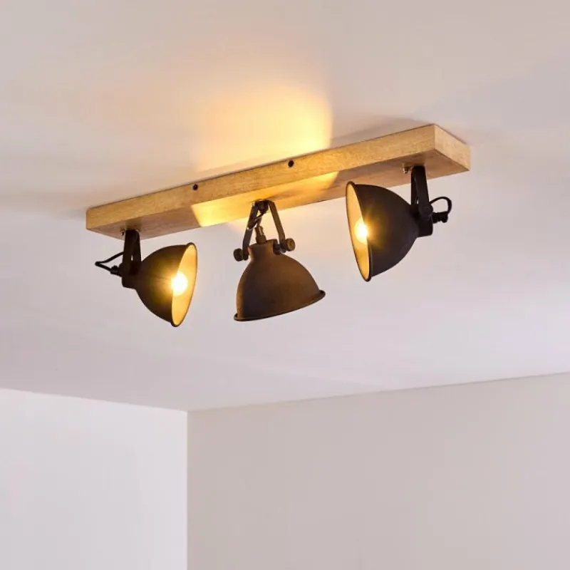 hofstein Plafonnier Svanfolk Bois clair, 3 lumières