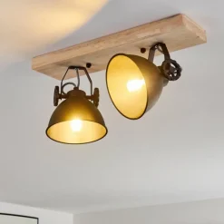 hofstein Plafonnier Svanfolk Bois clair, 2 lumières