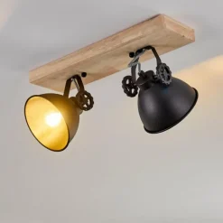 hofstein Plafonnier Svanfolk Bois clair, 2 lumières