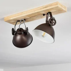 Lampes Industrielles-hofstein Plafonnier Svanfolk Brun, Noir, Blanc, 2 lumières