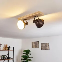 Lampes Industrielles-hofstein Plafonnier Svanfolk Brun, Noir, Blanc, 2 lumières