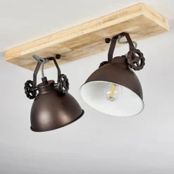 Lampes Industrielles-hofstein Plafonnier Svanfolk Brun, Noir, Blanc, 2 lumières