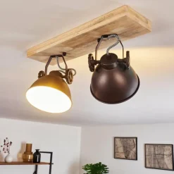 Lampes Industrielles-hofstein Plafonnier Svanfolk Brun, Noir, Blanc, 2 lumières