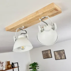 Lampes Industrielles-hofstein Plafonnier Svanfolk Brun, Blanc, 2 lumières