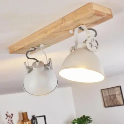 Lampes Industrielles-hofstein Plafonnier Svanfolk Brun, Blanc, 2 lumières