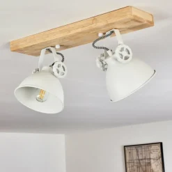 Lampes Industrielles-hofstein Plafonnier Svanfolk Brun, Blanc, 2 lumières