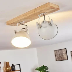 Lampes Industrielles-hofstein Plafonnier Svanfolk Brun, Blanc, 2 lumières