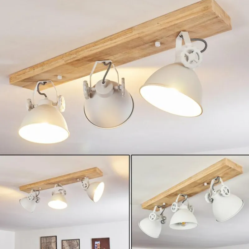 Lampes Industrielles-hofstein Plafonnier Svanfolk Brun, Blanc, 3 lumières