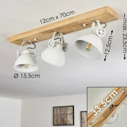 Lampes Industrielles-hofstein Plafonnier Svanfolk Brun, Blanc, 3 lumières