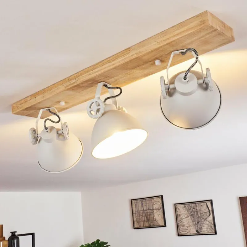 Lampes Industrielles-hofstein Plafonnier Svanfolk Brun, Blanc, 3 lumières