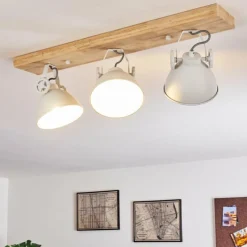 Lampes Industrielles-hofstein Plafonnier Svanfolk Brun, Blanc, 3 lumières