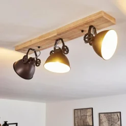 Lampes Industrielles-hofstein Plafonnier Svanfolk Brun, Noir, Blanc, 3 lumières