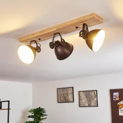 Lampes Industrielles-hofstein Plafonnier Svanfolk Brun, Noir, Blanc, 3 lumières