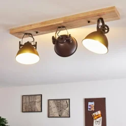 Lampes Industrielles-hofstein Plafonnier Svanfolk Brun, Noir, Blanc, 3 lumières