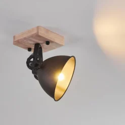 Lampes Industrielles-hofstein Plafonnier Svanfolk Brun, Noir, 1 lumière