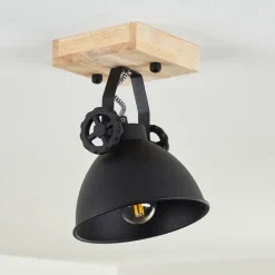 Lampes Industrielles-hofstein Plafonnier Svanfolk Brun, Noir, 1 lumière