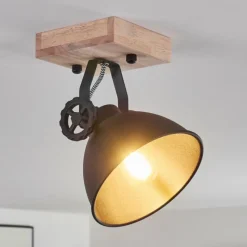 Lampes Industrielles-hofstein Plafonnier Svanfolk Brun, Noir, 1 lumière