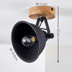 Lampes Industrielles-hofstein Plafonnier Svankfolk Bois clair, 1 lumière