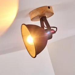Lampes Industrielles-hofstein Plafonnier Svankfolk Bois clair, 1 lumière