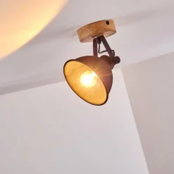 Lampes Industrielles-hofstein Plafonnier Svankfolk Bois clair, 1 lumière