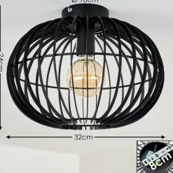 hofstein Plafonnier Svensbyn Noir, 1 lumière