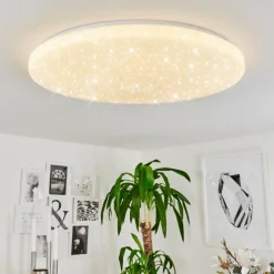 hofstein Plafonnier Sweet LED Blanc, 1 lumière, Télécommandes