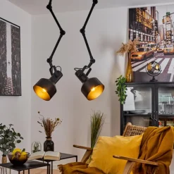 hofstein Plafonnier Tablazos Noir, 2 lumières