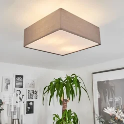 Lampes En Tissu-hofstein Plafonnier Taboga Nickel mat, 2 lumières