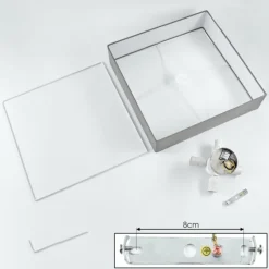 Lampes En Tissu-hofstein Plafonnier Taboga Nickel mat, 4 lumières