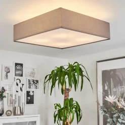Lampes En Tissu-hofstein Plafonnier Taboga Nickel mat, 4 lumières