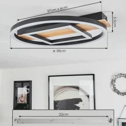 Luminaires Scandinaves-hofstein Plafonnier Taboneira LED Écru, Noir, Blanc, 1 lumière