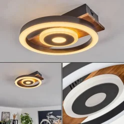 hofstein Plafonnier Taboneira LED Noir, 1 lumière