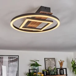 hofstein Plafonnier Taboneira LED Noir, 1 lumière