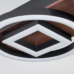 hofstein Plafonnier Taboneira LED Brun foncé, Noir, 2 lumières