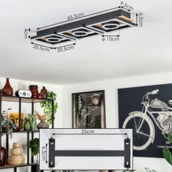 hofstein Plafonnier Taboneira LED Écru, Noir, 3 lumières