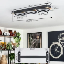 hofstein Plafonnier Taboneira LED Écru, Noir, 3 lumières