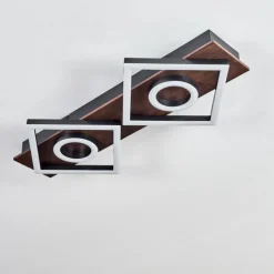 hofstein Plafonnier Taboneira LED Brun foncé, Noir, 2 lumières