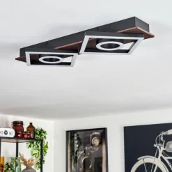hofstein Plafonnier Taboneira LED Brun foncé, Noir, 2 lumières